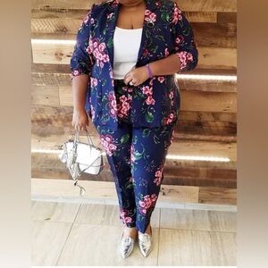 Eloquii Floral Pants Suit